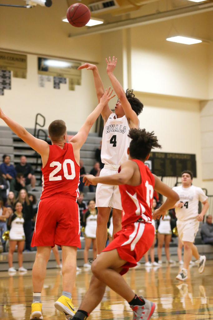 Tommy Mcmahon Making A Short Jumper While Mp S Luke Dobler Defends Lynnwood Today