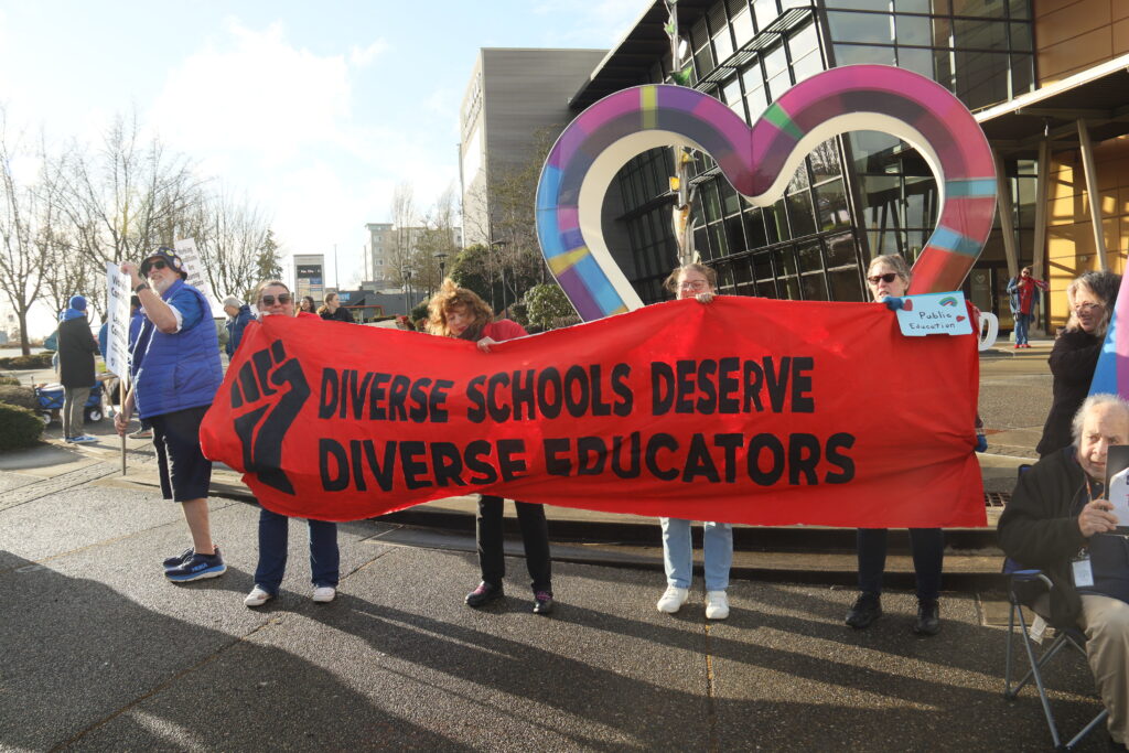 ‘Protect our patients, our kids’ Education and nursing leaders protest