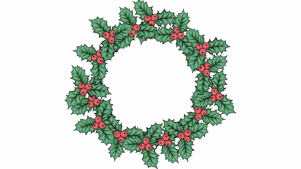 Build a winter wreath in virtual Sno-Isle Libraries acrylics workshop