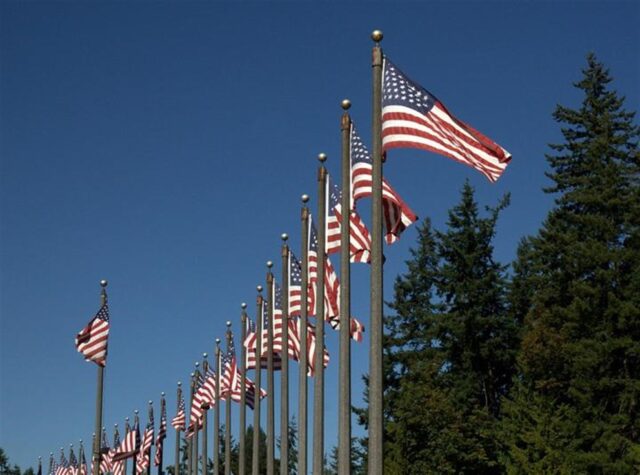 The history of Lynnwood’s Wilcox Park flags