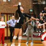 Kaylee Wagner with an ace serve