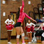 Kaylee Wagner with an ace serve