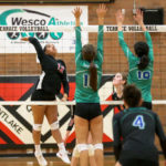 Kierra Scott going up for a kill