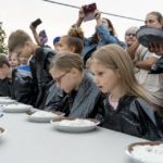 Competition was in their faces.  SeaScare Porch Light Parade, Brier, 8-10-22