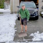 Shoveling in shorts.  Mountlake Terrace 11-30-22