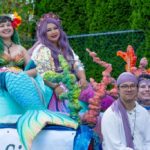 The Emerald Sea Sirens.  SeaScare and Porch Light Parade, Brier, 8-9-23
