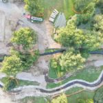 Site Plan 4, looking east, Hall Creek Restoration Project, 8-12-23