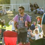 Hanging around, listening to music.    Brier Music in the Park, 9-13-23.