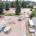 Site Plan 3, looking west, Hall Creek Renovation Project, 9-11-23