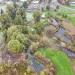 Site Plan 3, looking north, Hall Creek Restoration Project, 10-22-23