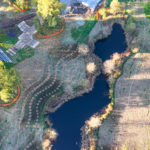 Site Plan 3, looking north, Hall Creek Restoration Project, 10-29-23