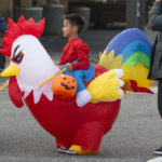 Someone flew the coop to get here.  MLT Trunk or Treat, 10-31-23