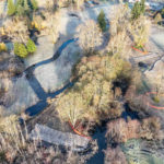 Site Plan 4 and 3, looking west. Hall Creek Restoration Project, 11-25-23