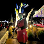 Mayor Kyoko Matsumoto Wright.  Mountlake Terrace Tree Lighting, 12-1-23.