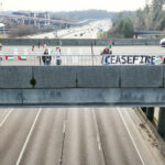 A call for a cease fire in Gaza.  Mountlake Terrace, 12-16-23