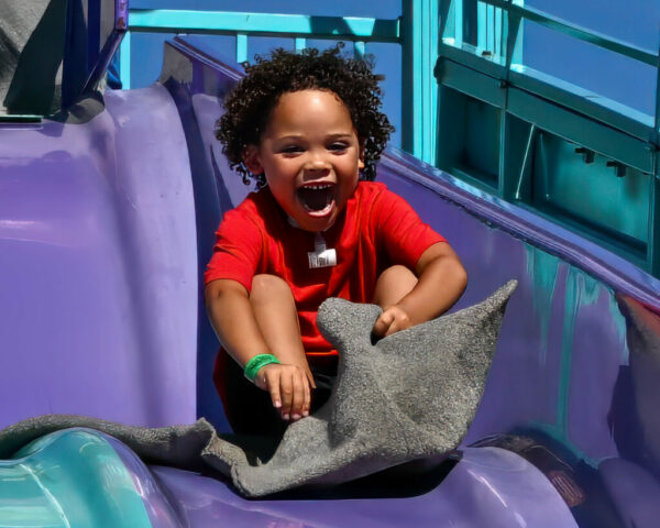 Sliding into the moment.