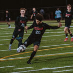 Terrace junior Jayden Rincon shoots on Meadowdale’s goal.