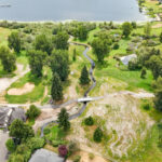 Hall Creek Restoration Project, looking south, 7-21-24