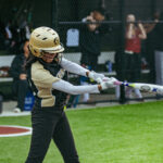 Lynwood senior Alliyanha Corleone swings on a pitch from Terrace.
