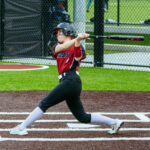 Terrace senior Hailey Taron post swing against Lynnwood.