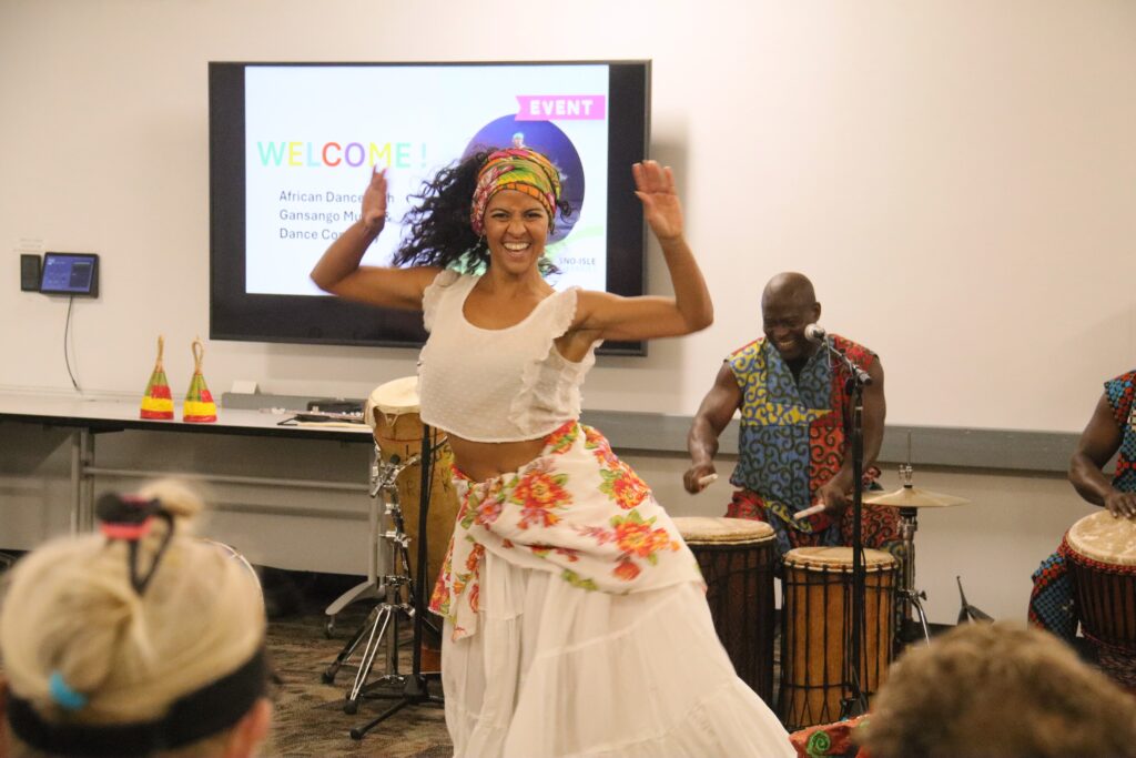 West African dance and music group energizes families at MLT Library