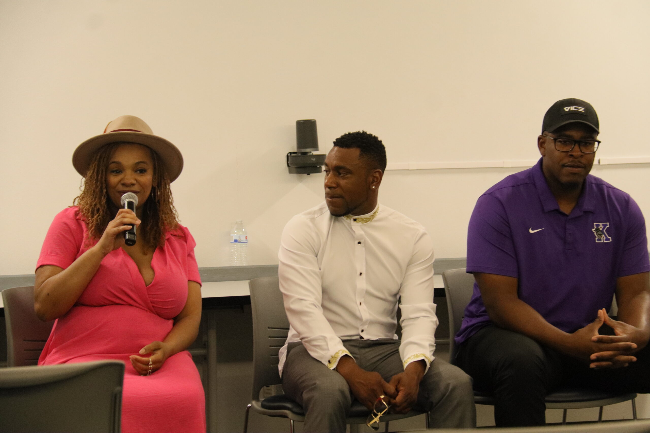 Panelists (from left) KD Hall, Mike Thomas, Ivan McLennan.