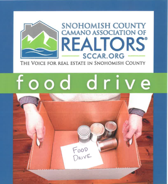 Berkshire Hathaway Edmonds office accepting food bank donations My