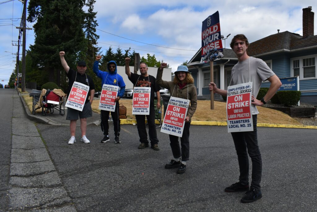 Local trash collection stalled in solidarity with Teamsters strike