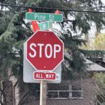 New stop signs at 3rd Ave S and Pine Street