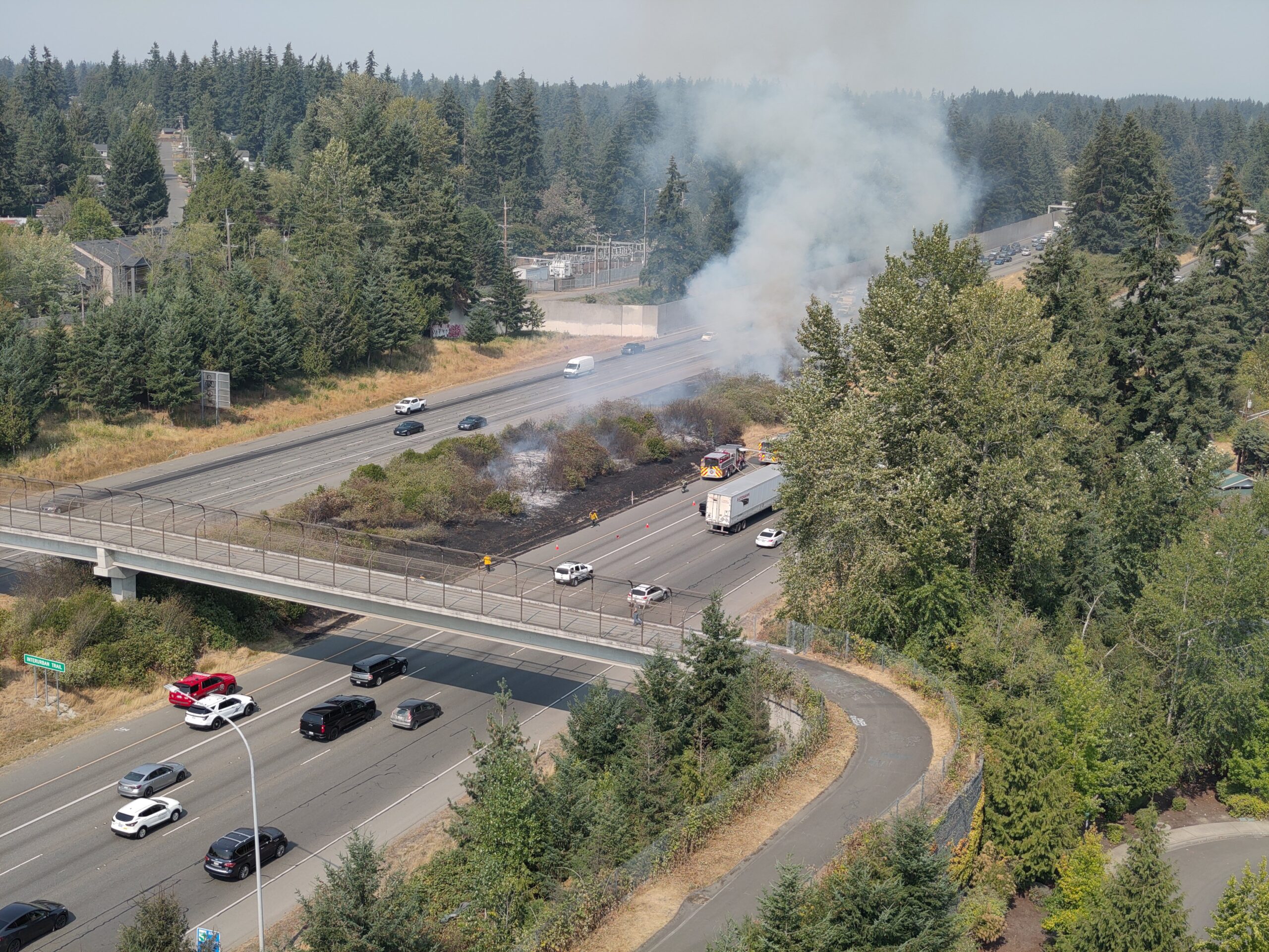 Dozens of firefighters fight multiple fires across southwest Snohomish County
