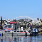 Marina breakwater cleaning at Port of Edmonds Sept. 21