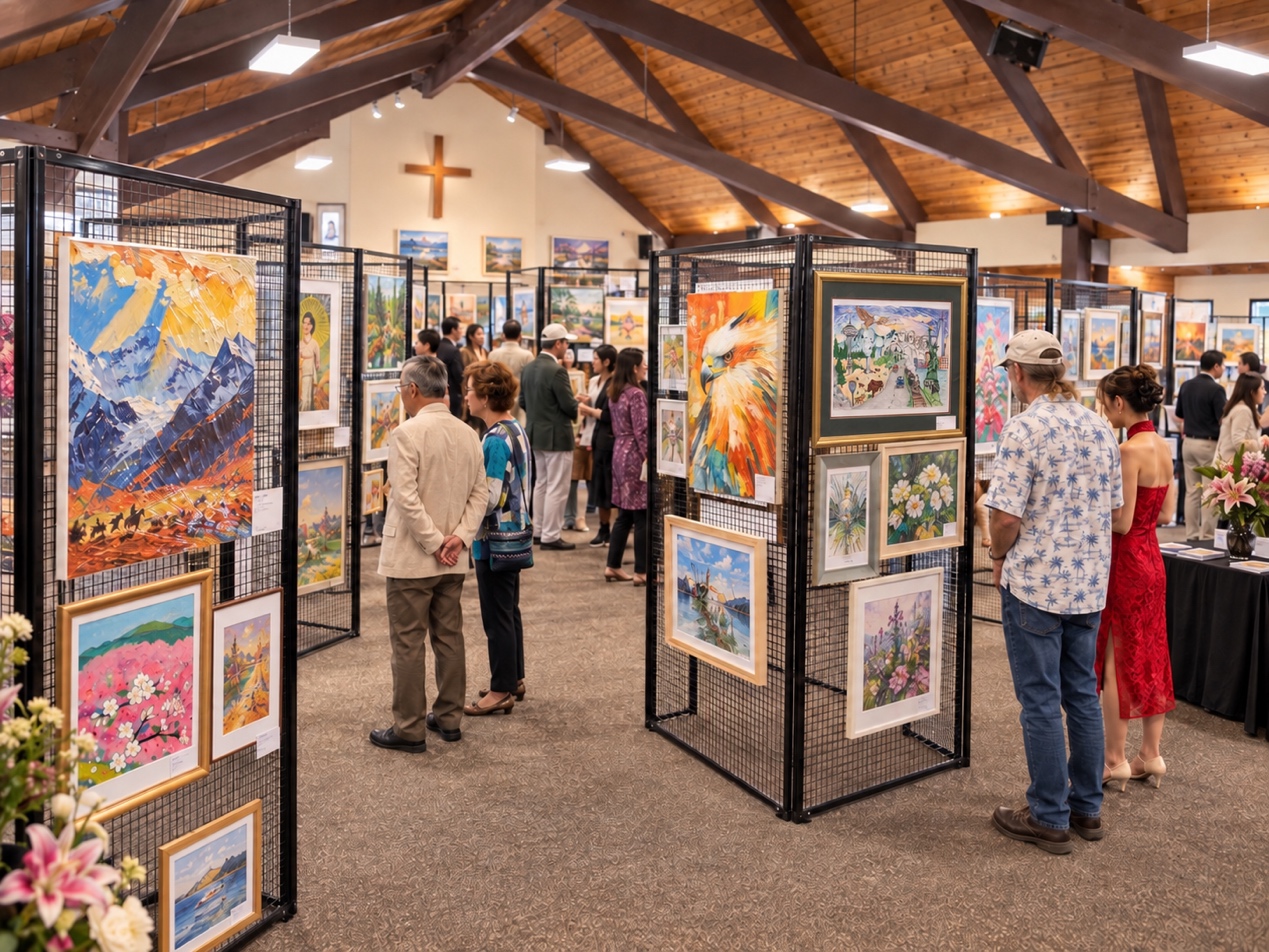 Art of Giving charity in Edmonds sells 102 works, supports two local churches